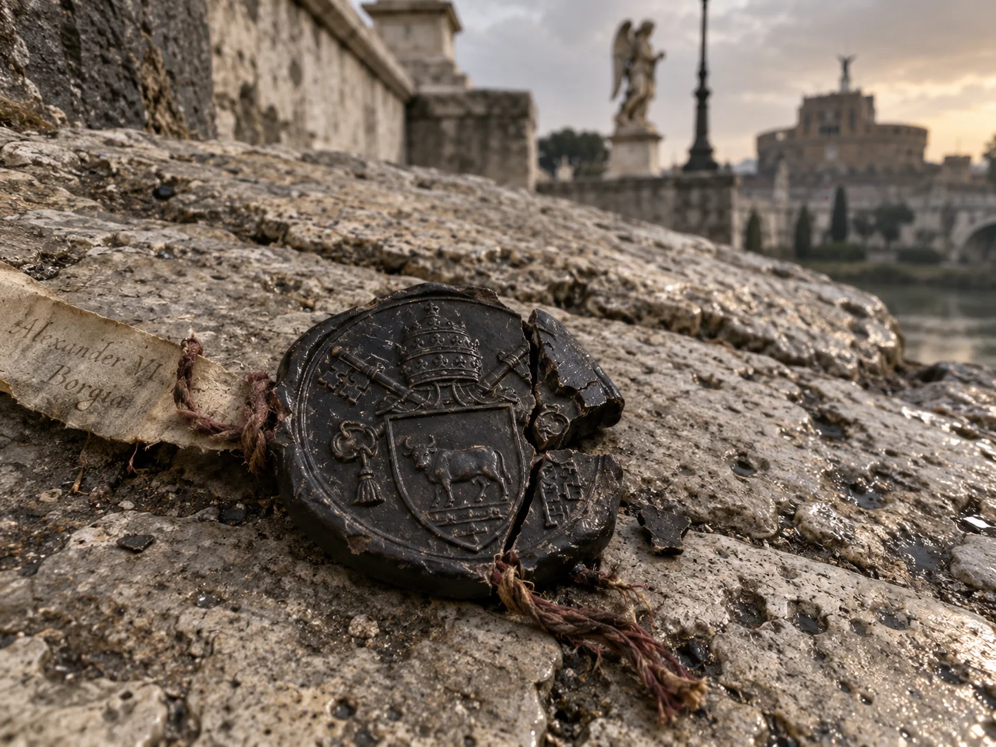 Documents, seals and physical clues drive the investigation.